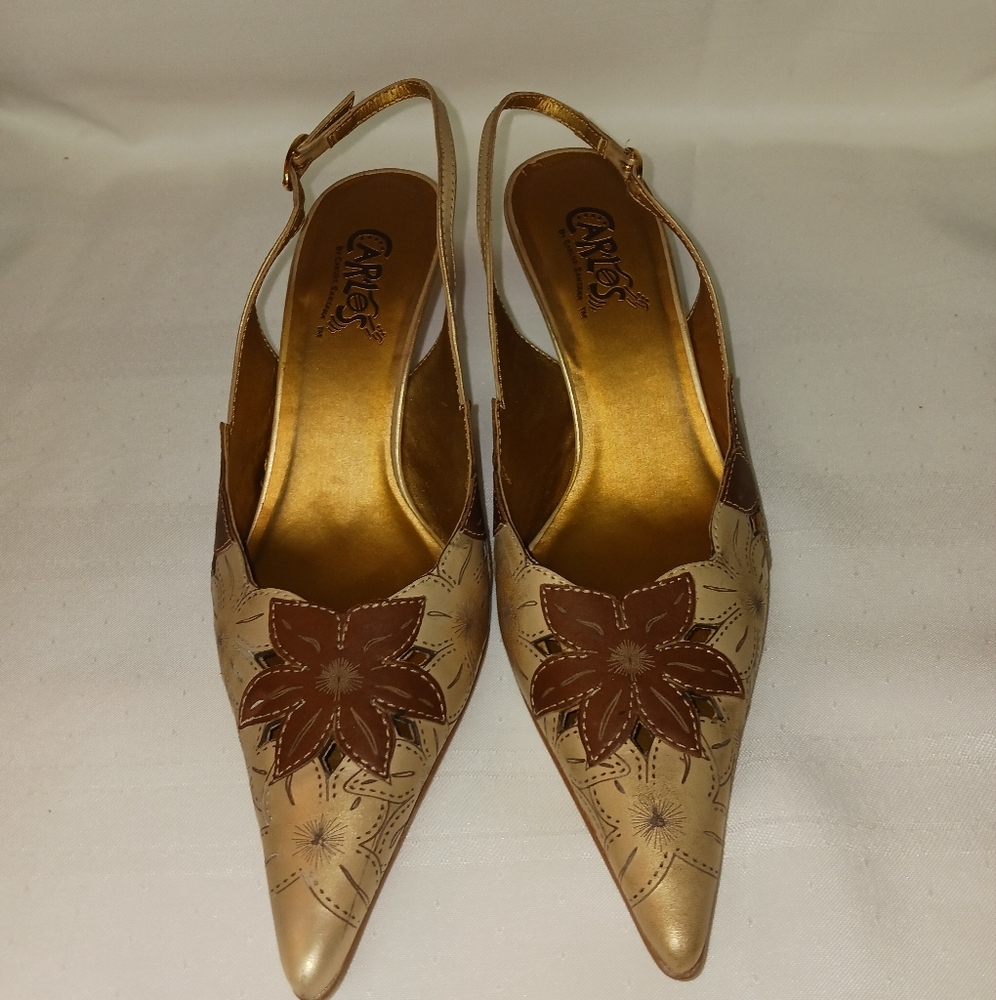 Carlos Santana Flourish Slingback Pumps